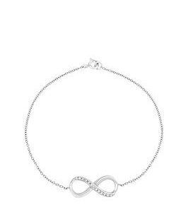 The Love Silver Collection Sterling Silver Cubic Zirconia Infinity Bracelet