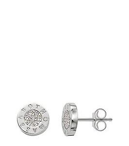 Thomas Sabo Sterling Silver Classic Logo Cubic Zirconia Stud Earrings