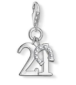 Thomas Sabo Sterling Silver Charm Club - Lucky Number 21 Charm