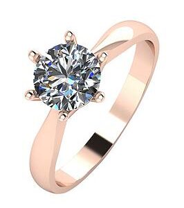 Moissanite 9Ct Rose Gold 1 Carat Solitaire Moissanite Ring