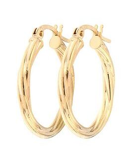 Love Gold Bracci 9Ct Yellow Gold 19Mm Swirl Hoop Creole Earrings