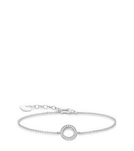 Thomas Sabo Sterling Silver Cubic Zirconia Open Classic Circle Bracelet