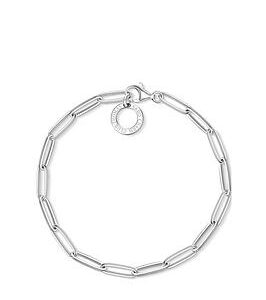 Thomas Sabo Sterling Silver Paperclip Link 17Cm Charm Carrier Bracelet