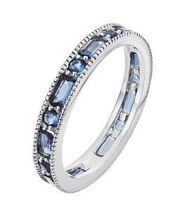 The Love Silver Collection Sterling Silver Glass Sapphire Eternity Ring