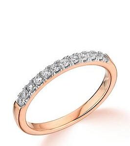 Love Gold 9Ct Rose Gold 0.25Ct Diamond Micro Setting Eternity Ring