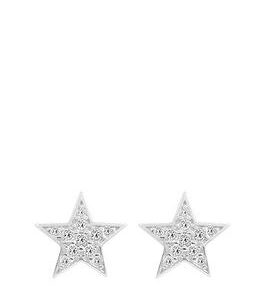 The Love Silver Collection Sterling Silver Pav?? Cubic Zirconia Star Stud Earrings