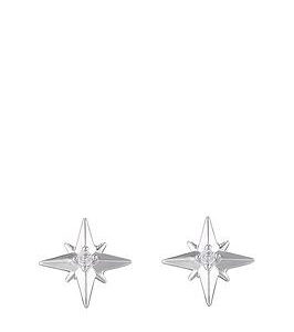 The Love Silver Collection Sterling Silver Cubic Zirconia North Star Stud Earrings