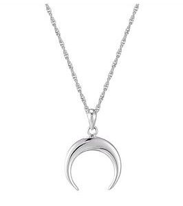 The Love Silver Collection Sterling Silver Tusk Pendant Necklace