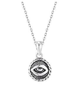 The Love Silver Collection Sterling Silver Evil Eye Pendant Necklace