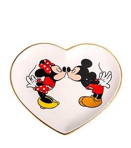 Disney Mickey And Minnie Kisses Ceramic Trinket Tray