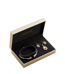 Jon Richard Rose Gold Plated Pink Pear Trio Set