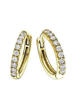 Created Brilliance Julia 9Ct Yellow Gold 0.32Ct Lab Grown Diamond Hoop Earrings