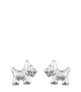 The Love Silver Collection Sterling Silver Scottie Dog Stud Earrings