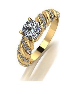 Moissanite 9Ct Gold White 1.30Ct Total Moissanite Solitaire Ring