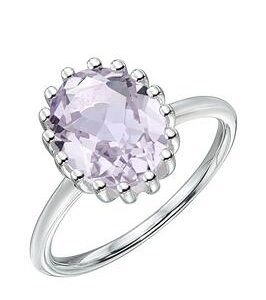 The Love Silver Collection Sterling Silver Pink Amethyst Ring