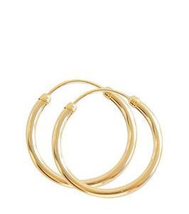 Love Gold 9Ct Yellow Gold 18Mm Slim Tube Hoops