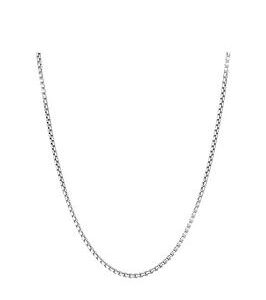 The Love Silver Collection Sterling Silver Rounded Adjustable Box Chain