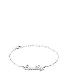 The Love Silver Collection Sterling Silver Personalised Adjustable Name Bracelet