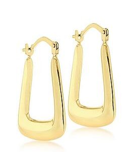 Love Gold 9Ct Yellow Gold 17Mm X 22Mm Creole Earrings