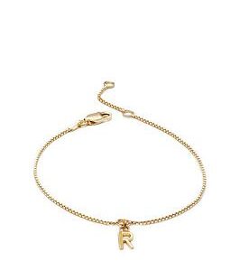 Rachel Jackson Mini Initial Charm Chain Bracelet - Gold