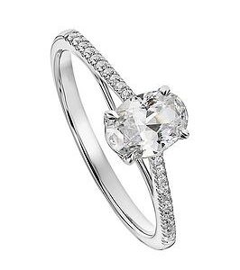 Created Brilliance Elena Created Brilliance 9Ct White Gold Oval 0.75Ct Lab Grown Diamond Engagement Ring