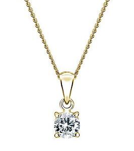 Created Brilliance Sylvia Created Brilliance 9Ct Yellow Gold 0.25Ct Lab Grown Diamond Pendant Necklace