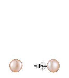 The Love Silver Collection Sterling Silver Pink Pearl Studs