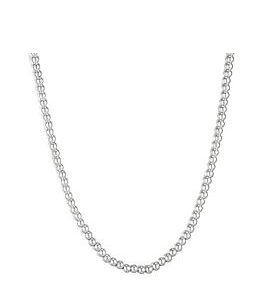 The Love Silver Collection Sterling Silver Beaded Adjustable Chain Necklace