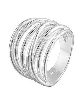 The Love Silver Collection Sterling Silver Twist Cross Over Ring