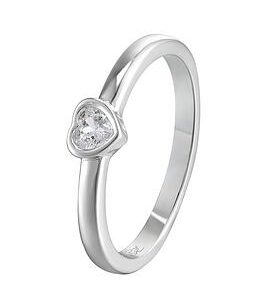 The Love Silver Collection Sterling Silver Cz Heart Ring