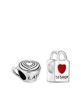 The Love Silver Collection Sterling Silver Set Of 2 Social Charms