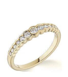 Love Diamond 9Ct Yellow Gold 0.33Ct Graduated Diamond Eternity Ring