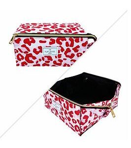 The Flat Lay Co. Pink Leopard Open Flat Makeup Box