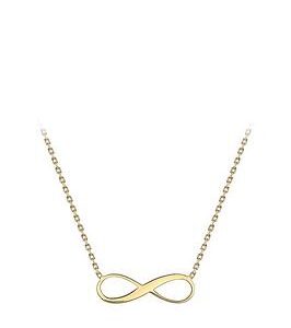 Love Gold 9Ct Yellow Gold 15.5Mm X 5.3Mm 'Infinity' Adjustable Necklace 41Cm/16''-46Cm/18''