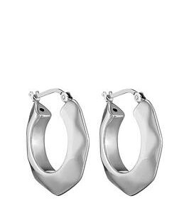 The Love Silver Collection Sterling Silver 24Mm Hexagon Hoop Earrings