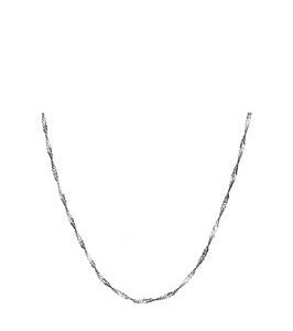 The Love Silver Collection Sterling Silver Disco Twist Diamond Cut Adjustable Necklace