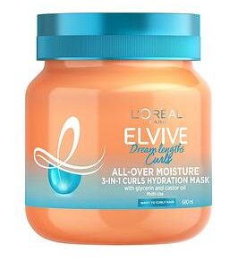 L'Oreal Paris Elvive Dream Lengths 3-In-1 Curls Hydration Mask For Wavy To Curly Hair - 680Ml