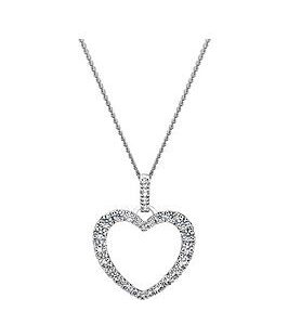 Created Brilliance Mable 0.48Ct Diamond Heart Necklace