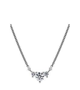 Created Brilliance Isla 9Ct White Gold 0.33Ct Lab Grown Diamond 3 Stone Necklace