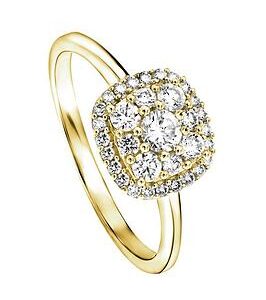 Created Brilliance Helen Created Brilliance 9Ct Yellow Gold 0.50Ct Lab Grown Diamond Cluster Ring