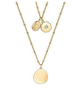 Gold Plated Double Layered Necklace