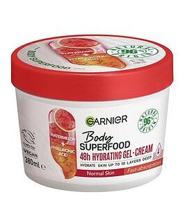 Garnier Body Superfood, Hydrating Gel-Cream For Body, With Watermelon& Hyaluronic Acid, Body Gel-Cream For Normal Skin, Vegan Formula, 380Ml