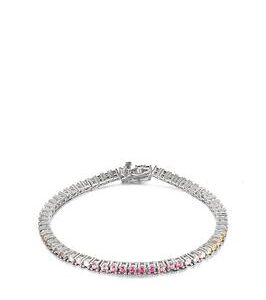 Seol + Gold Sterling Silver Rainbow Cubic Zirconia Tennis Bracelet