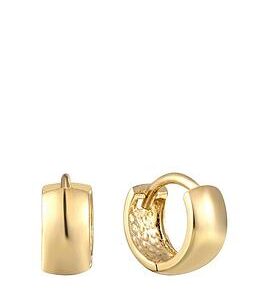 Seol + Gold 18Ct Gold Plated Sterling Silver Tiny Wide Huggie Hoop Earrings