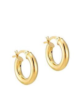 Seol + Gold 18Ct Gold Plated Sterling Silver Thick 18Mm Creole Hoop Earrings