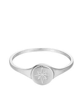 Seol + Gold Sterling Silver Compass Star Signet Ring