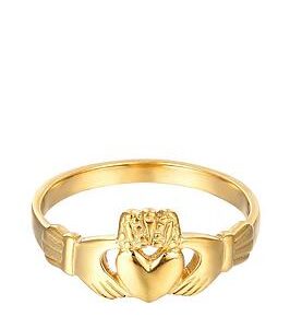 Seol + Gold 18Ct Gold Plated Sterling Silver Claddagh Ring