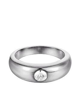 Seol + Gold Sterling Silver Domed Cubic Zirconia Ring