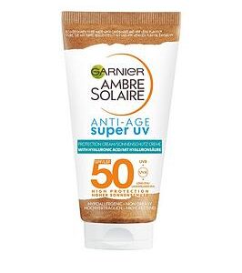 Garnier Ambre Solaire Anti-Age Super Uv Face Protection Cream Spf50 50Ml, With Niacinamide And Hyaluronic Acid (Save 17%)