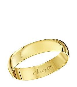 Love Gold 9Ct Yellow Gold Personalised Band Ring 4